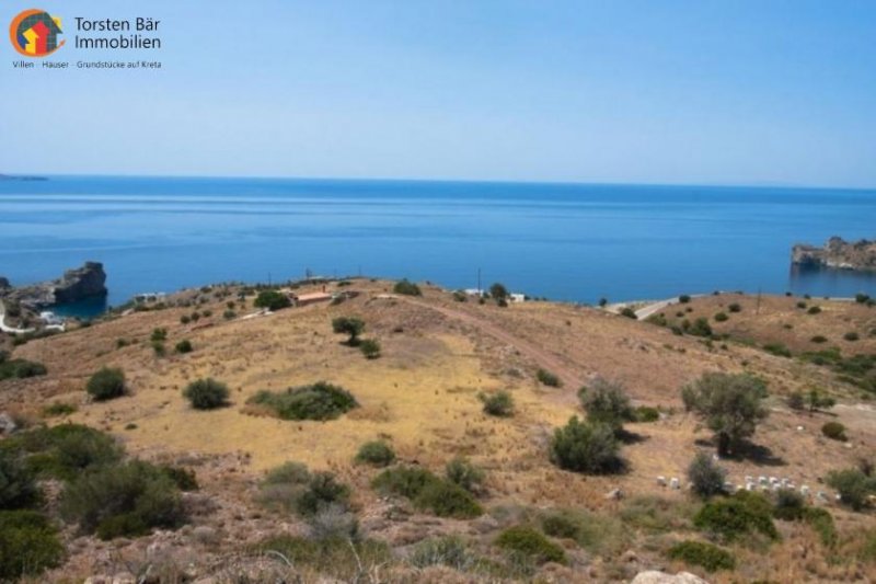 Agios Pavlos Kreta, Agios Pavlos - Einmaliges Grundstück 300m vom Meer mit Panorama Meerblick Grundstück kaufen